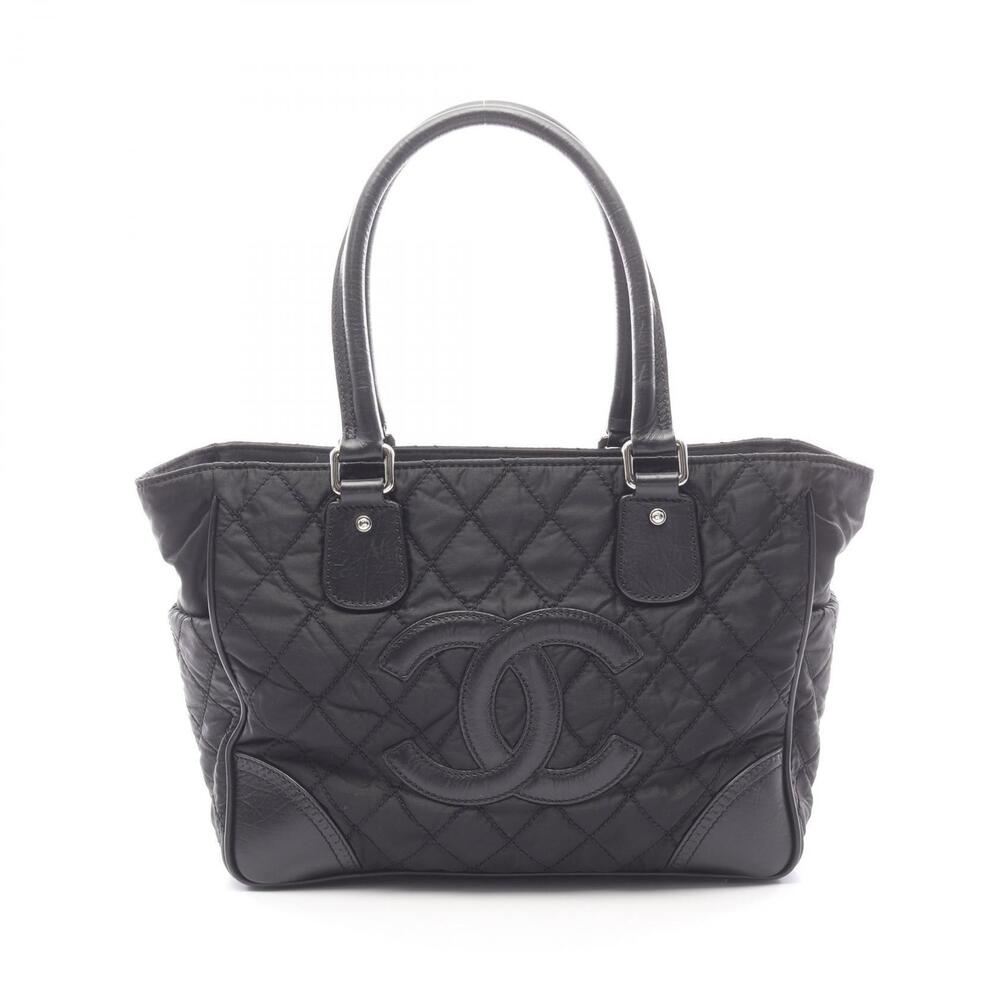 Chanel Paris York Tote Bag Leather Black